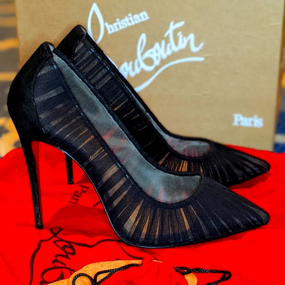 Christian Louboutin black stilettos